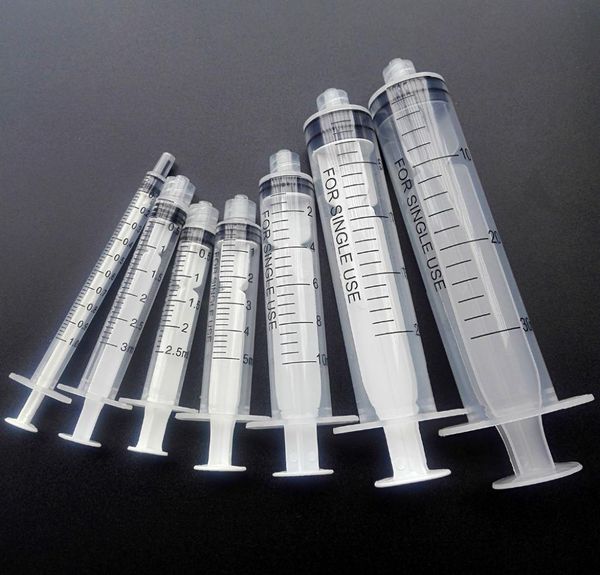 1ml, 3ml, 5ml, 10ml, 20ml, 30ml örnekleyici enjektör s künt uçlu iğneler 14g ~ 27g, sterilizasyon yok 6706714