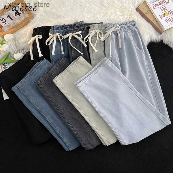 Jeans maschi maschi jeans ammaccature in stile coreano abbigliamento unisex denim estivo adolescenti cool casual cool s-3xl baggy 5-colors di moda pantaloni l49
