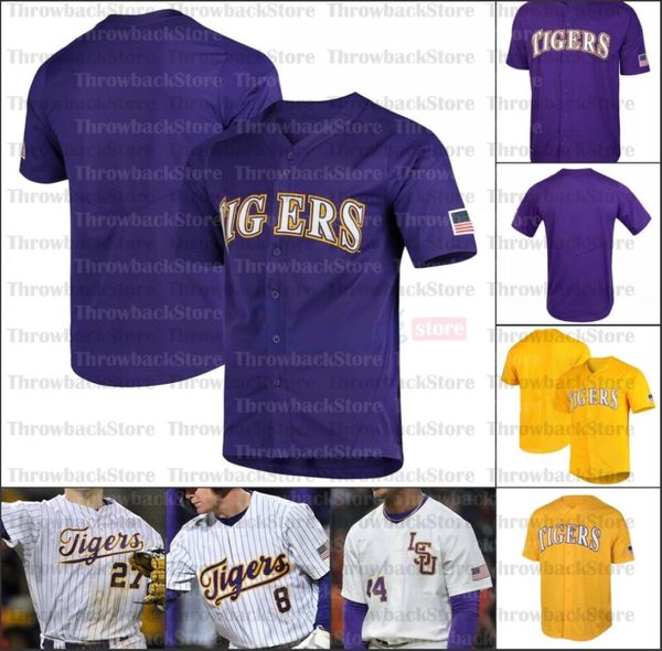 2021 LSU College Baseball Trikots Dylan Crews Giovanni Digiacomo Daniel Cabrera DJ Lemahieu Aaron Nola Alex Bregman Gausman Beloso Cranford Dugas1163683