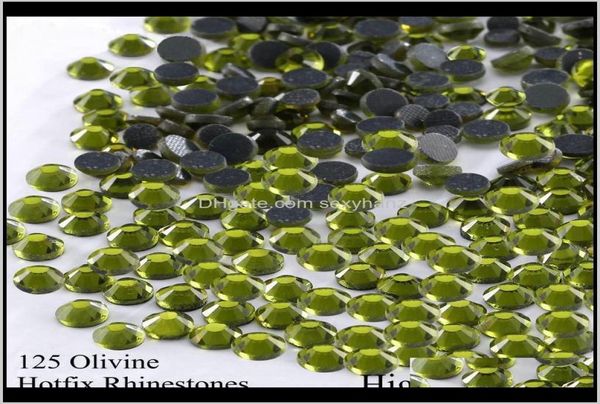 Швейные представления инструментов одежда SS6 SS10 SS16 SS20 SS30 Olivine Shiny Glass Flatback Fix Rhines для свадебного платья Access4497415