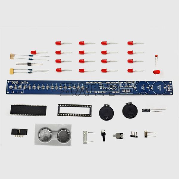 DIY Kit Elektronische LED 16-Bit-LED-Rocker DIY-Schweißkit C51 Ein-Chip-Mikrocomputer-Baugruppe Trainingsteile