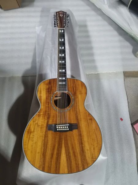 Cavi Spedizione gratuita 12 corde Koa Woa Wood Guitar Electric Guild Acoustic Guita