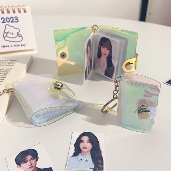 Mini Photo Alming Keyring Photo Holder Transparent Album Photocard Decorations Lover Time Memory Gift Picture Holder