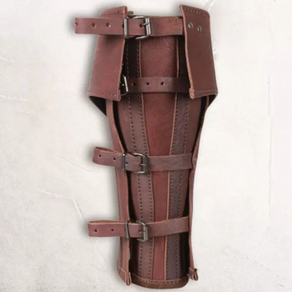 Scarpe stivali greaves medieval coprissate comode armature per gamba in pelle pudro che viking pirata mezzo chaps per costume da cosplay