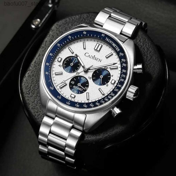 Orologi da polso Cadisen 2024 New Mens quartz Business Mens giapponese VD53 MENS Watch Top Luxury Mens Time Watch