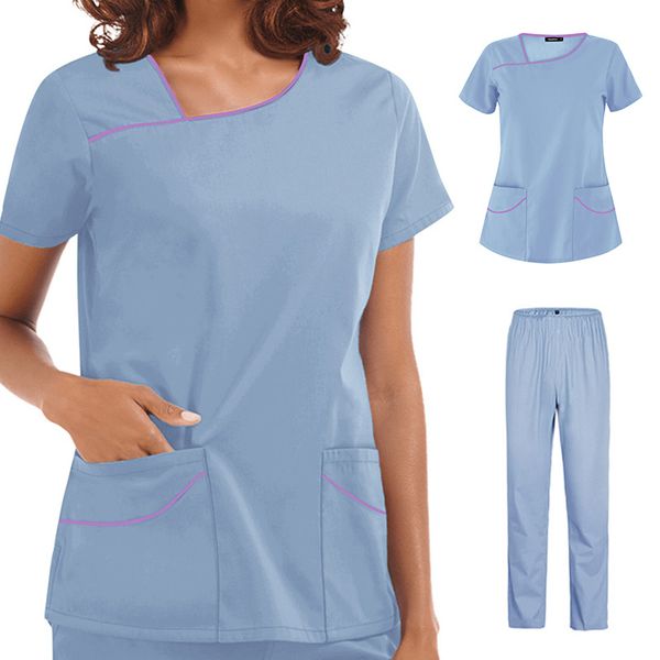 Roupas de trabalho respirável para animais de estimação Sala de operações médicas Enfermeira uniforme uniforme de enfermagem clínica odontológica enfermeira roupas de trabalho