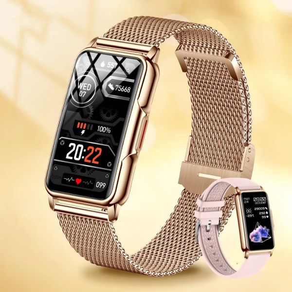 Relógios 2023 Mulheres de luxo Smart Watch Real Blood Oxygen Freqüência cardíaca Monitor Fitness Sport Smartwatch Smartwatch para homens Xiaomi Huawei iOS