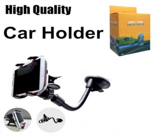 Weichrohrautohalterung Universal Windschutzscheibe Dashboard Mobiltelefon Autohalter 360 -Grad -Rotationsautohalter mit starkem Saugnapfbecher 4595330