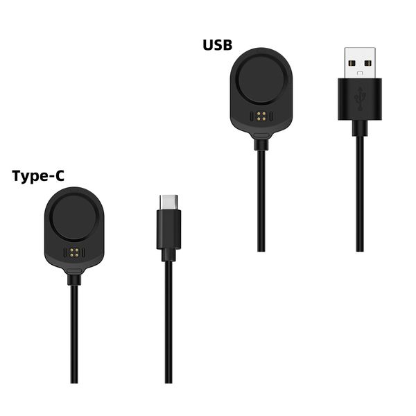 Adaptador de carregador de dicas de relógio inteligente de 100 cm 1000mA Tipo C Cabo de carregamento USB de porta para Garmin Marq 2 para estação de carregador de relógios