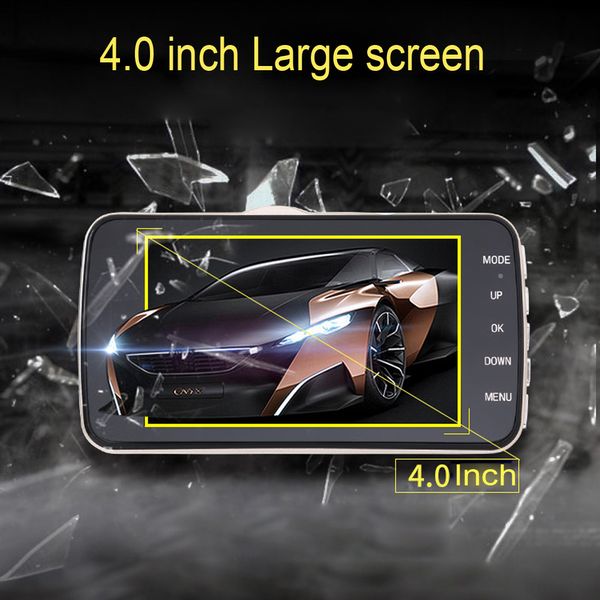 Carro dvr wifi full hd 1080p traço de painel traseiro de visualização de câmera de câmera gravador de vídeo preto caixa automática gps acessórios para carro de madeira