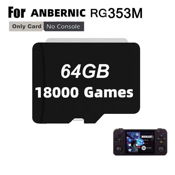 Hot 512GB TF Card ANBERNIC RG353M JOGOS pré-carregados para 512G 256G 128G 64G Game de mão para o cartão de bolsa embutido 80000 jogos