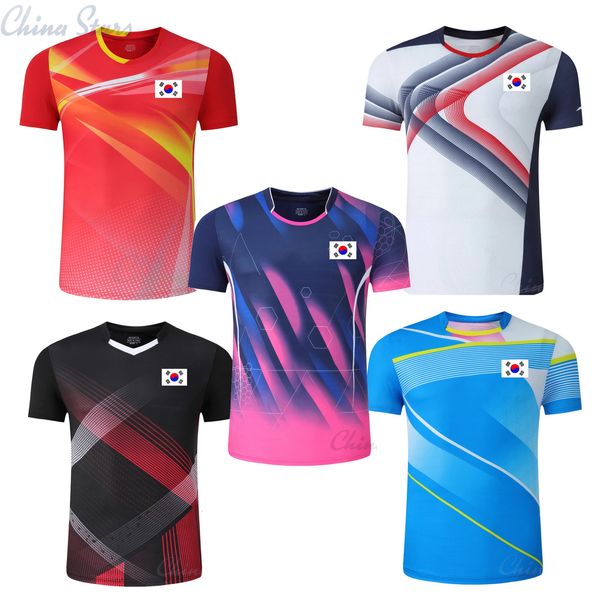 Корейские спортивные футболки мужчины женские теннисные топ-футболка для девочек-майки бадминтон Детская одежда для стола одежда фитнес-грим