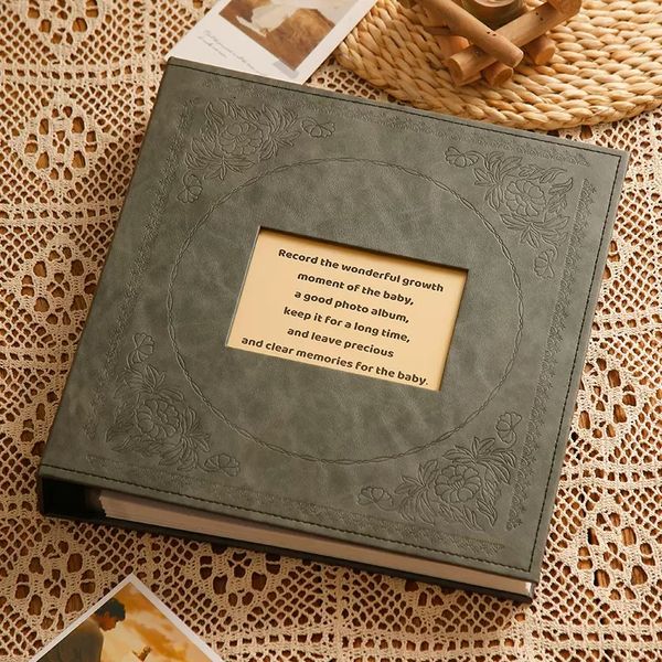 Wasserdichte feuchtigkeitsdichte Schutzfilm 40 Seiten Memory Books DIY-Fotoalben Scrapbook Leder Cover Album für Hochzeit