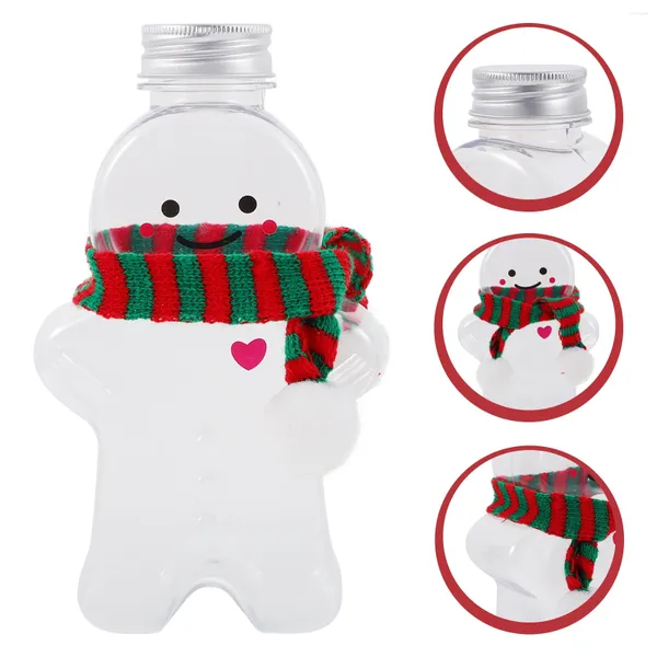 Bottiglie di stoccaggio bottiglia di natale bottiglia di bevande vuoto festa regalo git succo di latte per caramelle portatili cassioni d'acqua