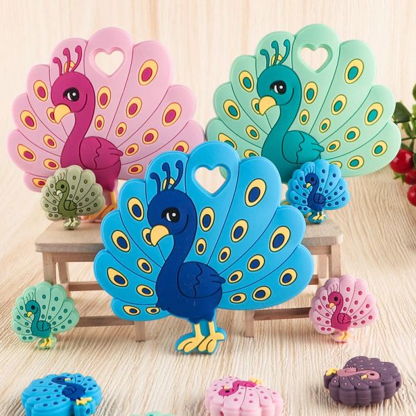 Kovict New Parrot Peacock Silicone Perle per accessori fai -da -te per i ciondoli per gioielli per braccialetto