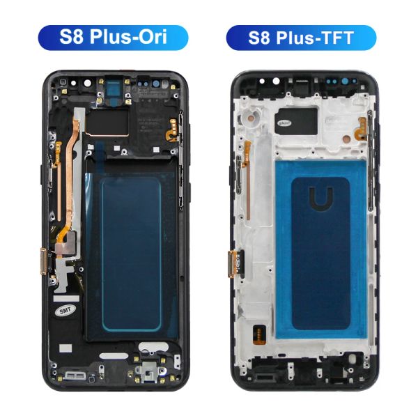 Samsung S8 Plus G955 G955F G955FD LCD için Samsung S8+ LCD için Dokunmatik Ekran Sayısallaştırıcı Çerçeveli