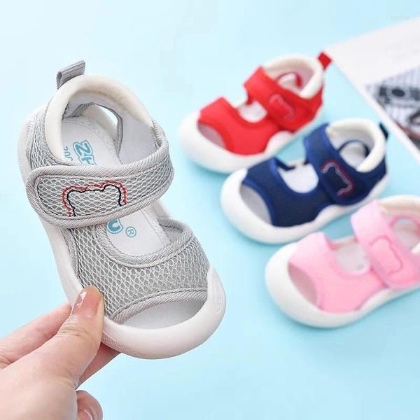 Erste Wanderer Sommer How-Cuts Kleinkindschuhe Baby Jungen Mädchen Kinder atmungsaktive Sandalen weiche LOLED Anti-Slip Kick Prävention Größe 13-19