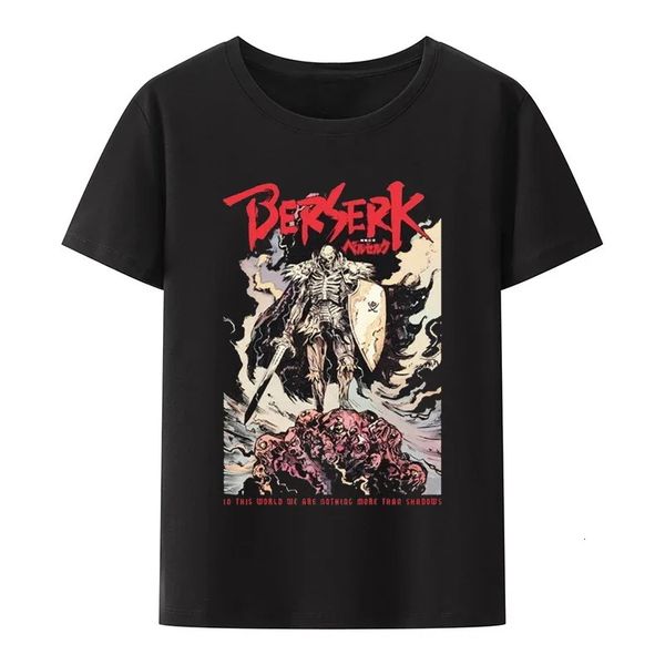 T-shirt berserk uomini donne 100% cotone plus size streetwear oversize quotidianamente graphic o-collo anime giapponese anime unisex cool unisex 240410