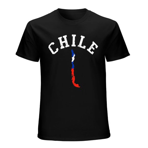 Mehr Design Chile Flagge Chilenische Männer T-Shirt T-Shirt O-Neck T-Shirts Frauen Jungen Kleidung 100% Baumwolle
