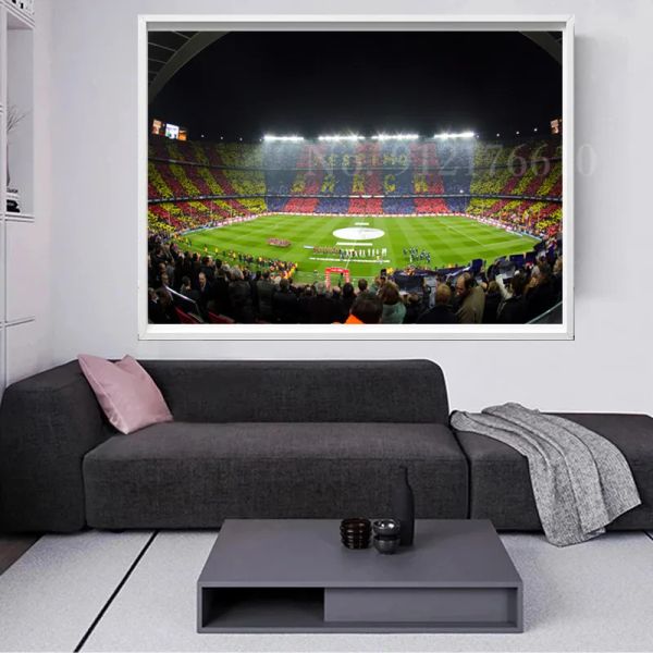 Espanha Barcelona Sport Football Pitter Poster Soccer Campo Pintura de Arte para a Decoração de Parede Decoração da Sala de Livro Impressão de Ginásio