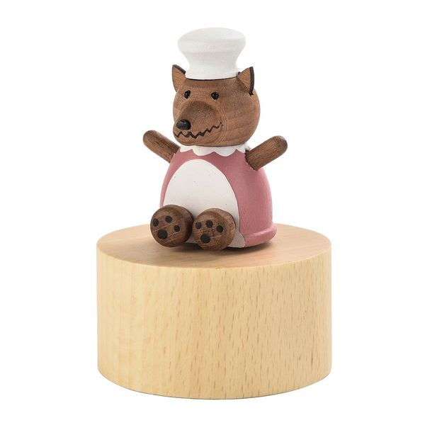 Scatola da musica in legno novly, scatola da regalo regalo in legno progettato da animale retrò per decorazioni per ragazzi