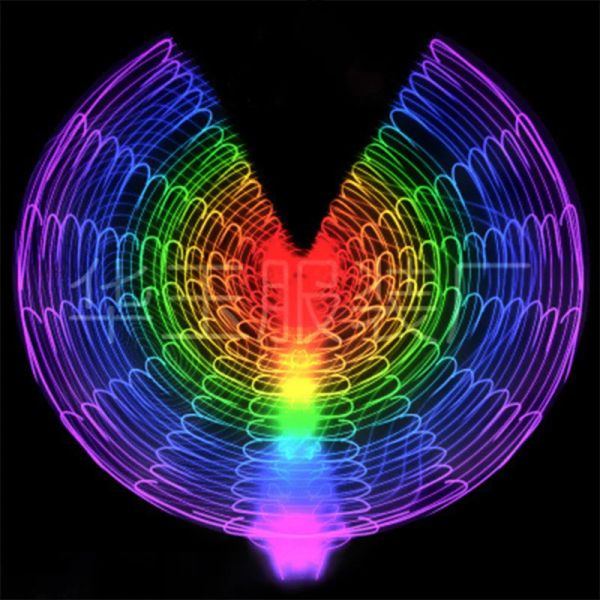 Belly Dance Led Wings Erwachsene Performance Fluoreszenz Butterfly Isis Wings Bauchtanz Bellydance Festival Outfit Frauen Kostüm