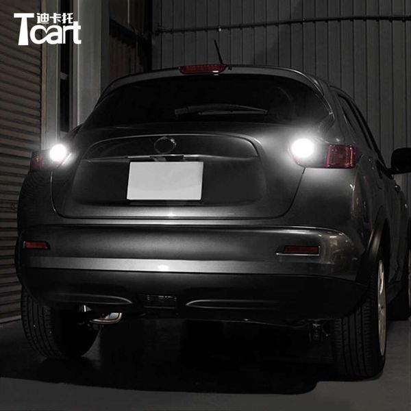 TCART 2PCS T15 Backup Back Up Car LED cauda revertendo lâmpadas de cancus LED automático LED WHITE REVERSE PARA NISSAN JUKE F15 2011 2014 2015
