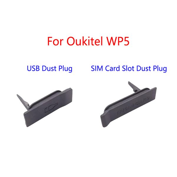 Original para OUKITEL WP5 Tipo-C Plugue de carga USB Porta de carregamento Tampa de capa SIM CARD