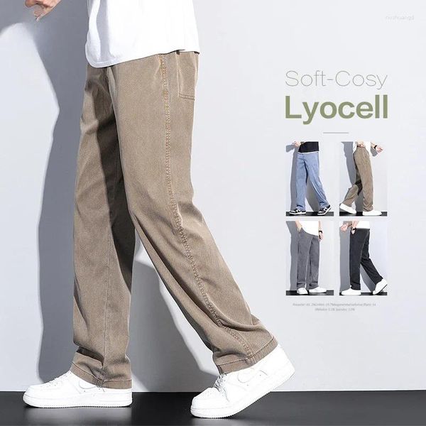 Jeans masculinos 2024 verão de alta qualidade lyocell Fabric mascul