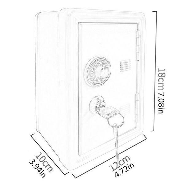 Mini -Metall -Safe, Kindermünzenbankschließfach, familien sicher, sicher, kreatives Schweinehöhe Ufer, wichtiger Safe, Desktop -Dekoration