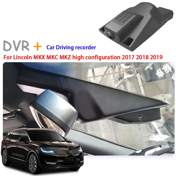 Hidden Car DVR WiFi Recorder Dash Cam Camera für Lincoln MKZ MKX MKC Deluxe 2015 2016 2017 2018 2019, UHD 2160p, Steuerungstelefon App