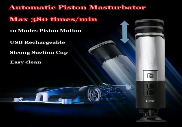 Automatische männliche Masturbatoren Leten Piston Einziehbarer Masturbationsbecher wiederaufladbare Hände Masturbatorische Maschine Sexspielzeug für Mann S17418129