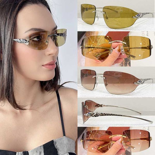 Designer Panther Occhiali da sole CA0694 Donne occhiali da sole in metallo senza tela
