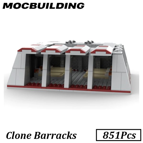 851pcs Space Battle Star Movie Scene Troop Building Building Buildings Barracks Barracks Gifts Bricks Toys for Children