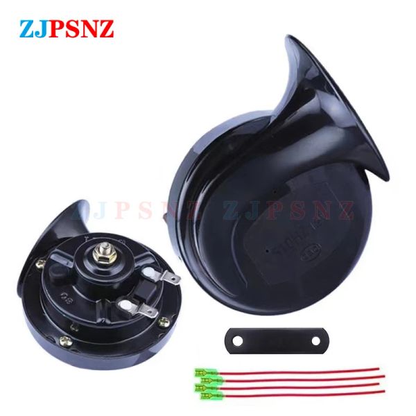 Chifre de caracol 12v 24V 48V 60V 72V 410Hz 510Hz Horn de ar elétrico para motocicletas de moto Scooter e-bicike impermeável Horn Super Sound