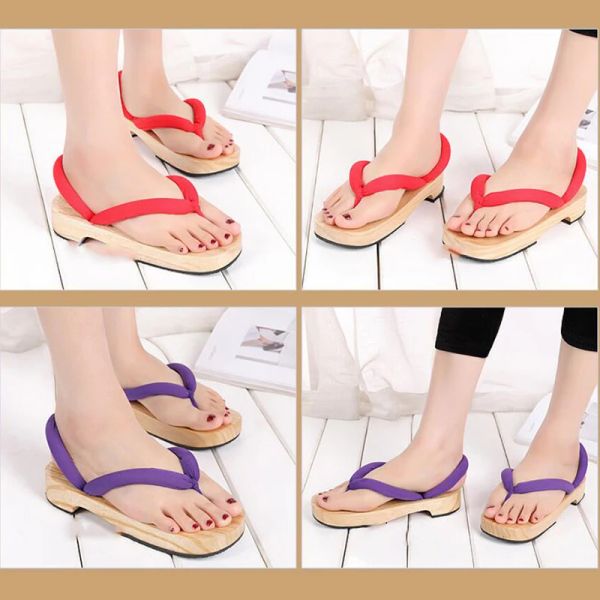 Geta Cosplay Sommersandalen Eva Antiskid Wedge Anime Japanische Clogs Holzschützer Flip-Flops Frauen Kimono Kostüm Sandalen