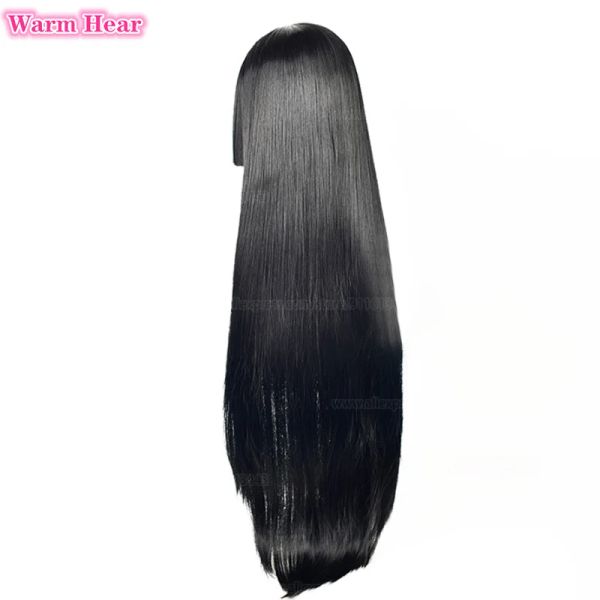 Lunga di alta qualità da 100 cm BOA Hancock Wig Wig Boa Hancock Parrucche di parrucca Nera Wigring Resistente al calore Halloween Party Wigs + Wig Cap