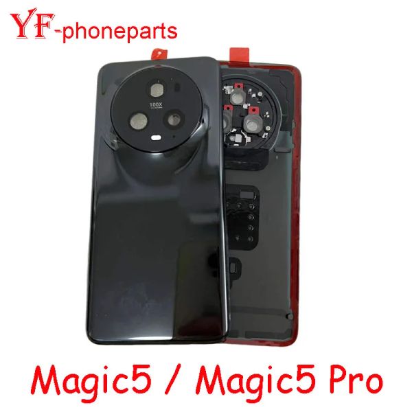 Top AAAA -Qualität für Huawei Honor Magic5 Magic5 Pro Magic 5 Pro Back Battery Cover mit Kameraobjektivgehäuse Hülle Reparaturteile