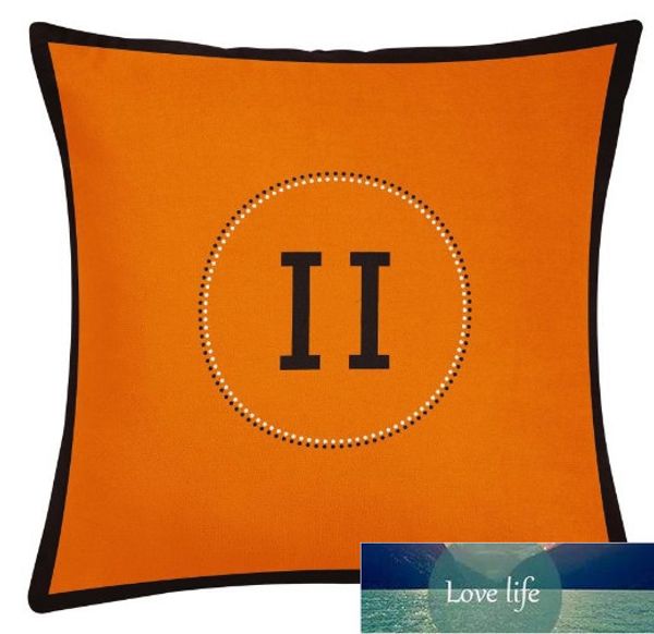 Cesava della moda Cuscino Nordic Orange Luce di lusso Cuscino semplice arancione geometrico Cuscino arancione American American Cushion Case