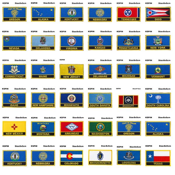 A bandeira patches da Pensilvânia Connecticut Maine New Jersey Delaware Michigan Vermont State New Hampshire