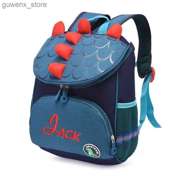 Backpacks benutzerdefinierte Namen Kinder kleine Dinosaurier-Rucksack Dinosaurierspielzeug für Kinder 3-5 Dinosaurierspielzeug Jungen Mädchen Geschenk Y240411