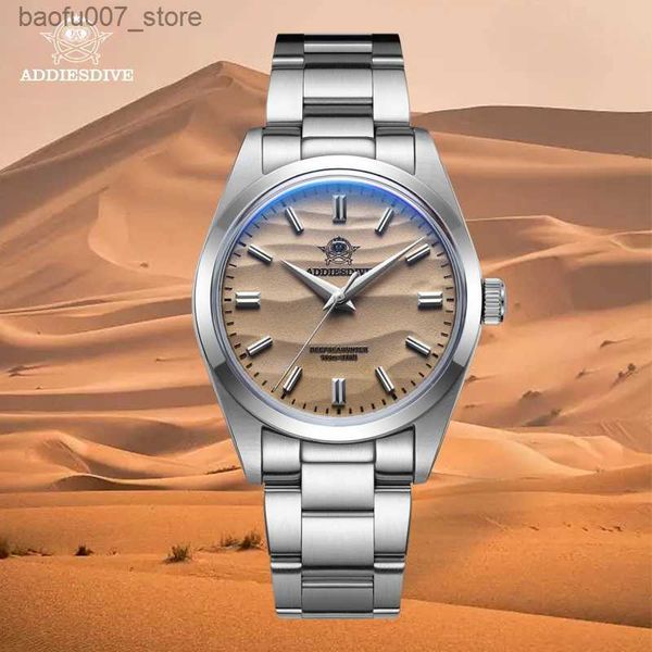 Нарученные часы addiesdive new 36 -мм мужские часы для роскошного горшка крышка стеклянное покрытие quartz es 10bar Водонепроницаемое Reloj hombre ad2030