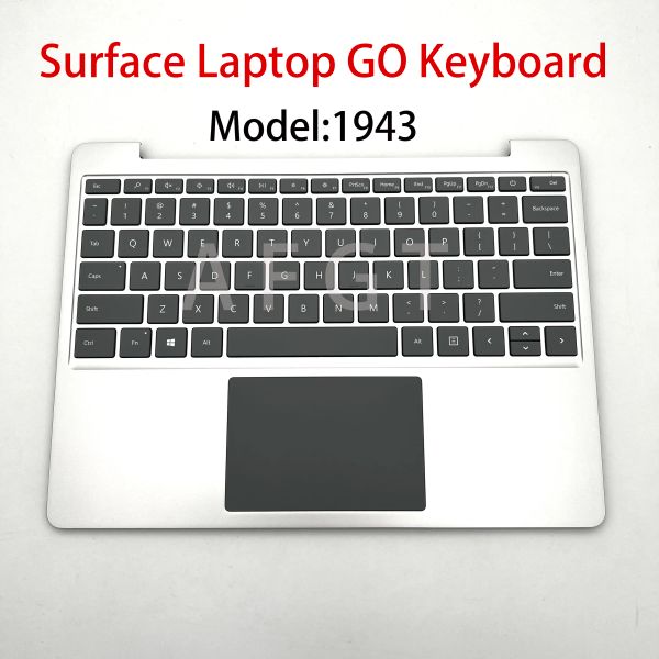 Teclados nos teclados de substituição inglesa para o laptop de superfície do Microsoft Go 1943 12.4inch Montagem do teclado Sliver Novo