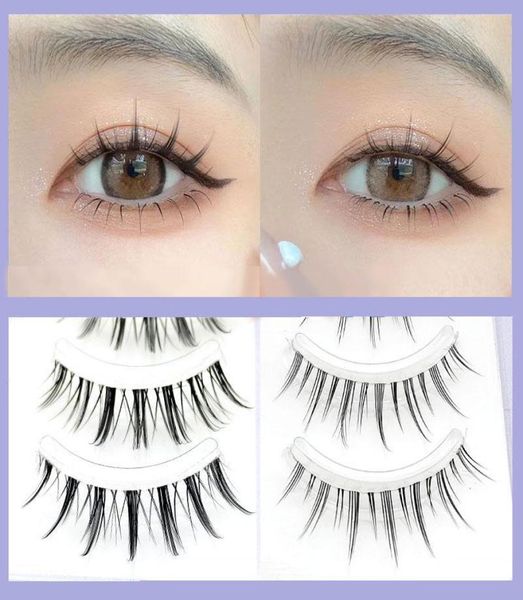 Falsche Wimpern 35 Paar Manga Wimpern Little Devil Anime Cosplay Natural Wispy Fairy Cross Koreanische japanische Wimpernverlängerungen make7086005