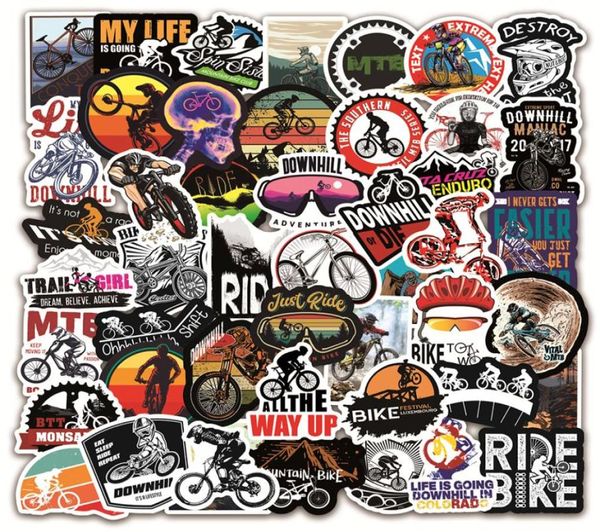 100pcslot Mountain Bike mtb Graffiti Stickers Laptop Guitar Luggage Skateboard Car Sticker impermeável Decal6306072