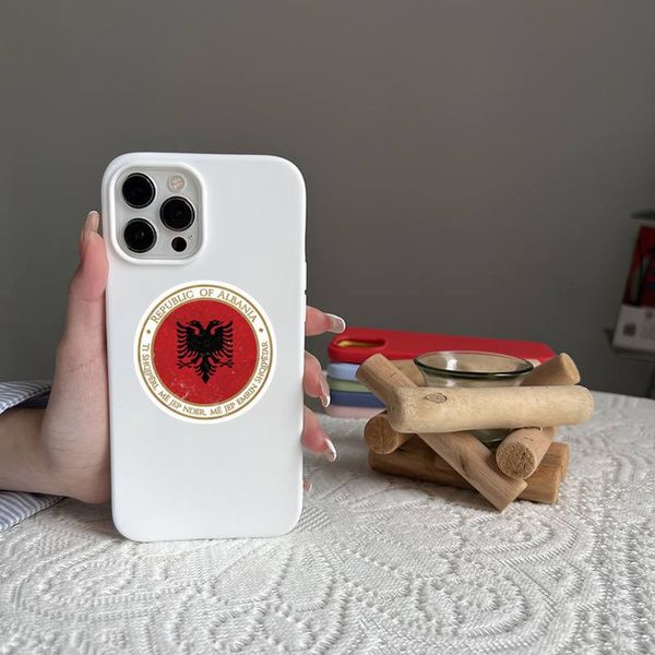 Albania Albanians Flag Case di telefono Candy Colore per iPhone 14 11 12 13 Mini Pro X XS XR Max Plus
