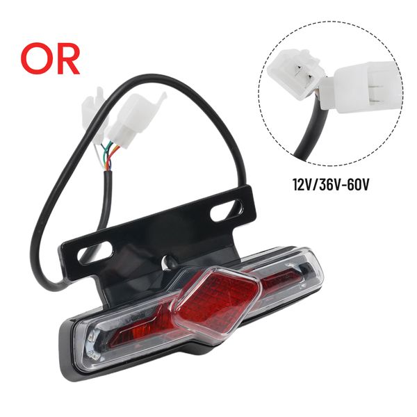 12V/36V-60V Bicycle Electric Taillight Turn Signal Signal Luz traseira Luzes traseiras de lâmpadas traseiras