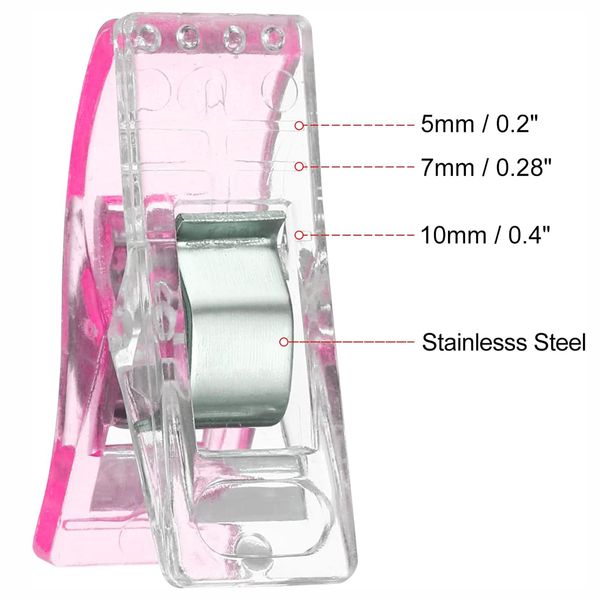 Clipes de costura multiuso com caixa 20 pacote de tecido de encadernação de encadernação clãs de plástico clipes para artes de criação de suprimentos diy