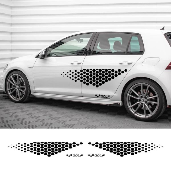 Adesivos laterais da porta do carro para Volkswagen VW Golf 4 5 6 7 TSI TCR GTD GTI MK4 MK5 MK3 MK2 MK7 ACESSÓRIOS AUTOMÁTICOS DE VINIL Decalques de vinil