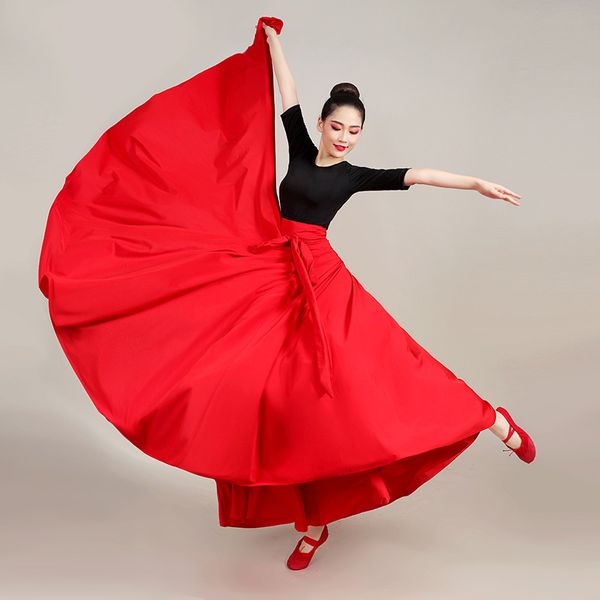 Costume da danza folk cinese Mongolia Gonna da ballo Donna Spagnolo Gonna flamenco per abbigliamento da gypsy gypsy da palla da palla